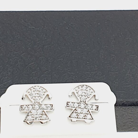 925 sterling silver luxury CZ earrings for women/girls, Best for RJUS2140 - Picture 3 of 11